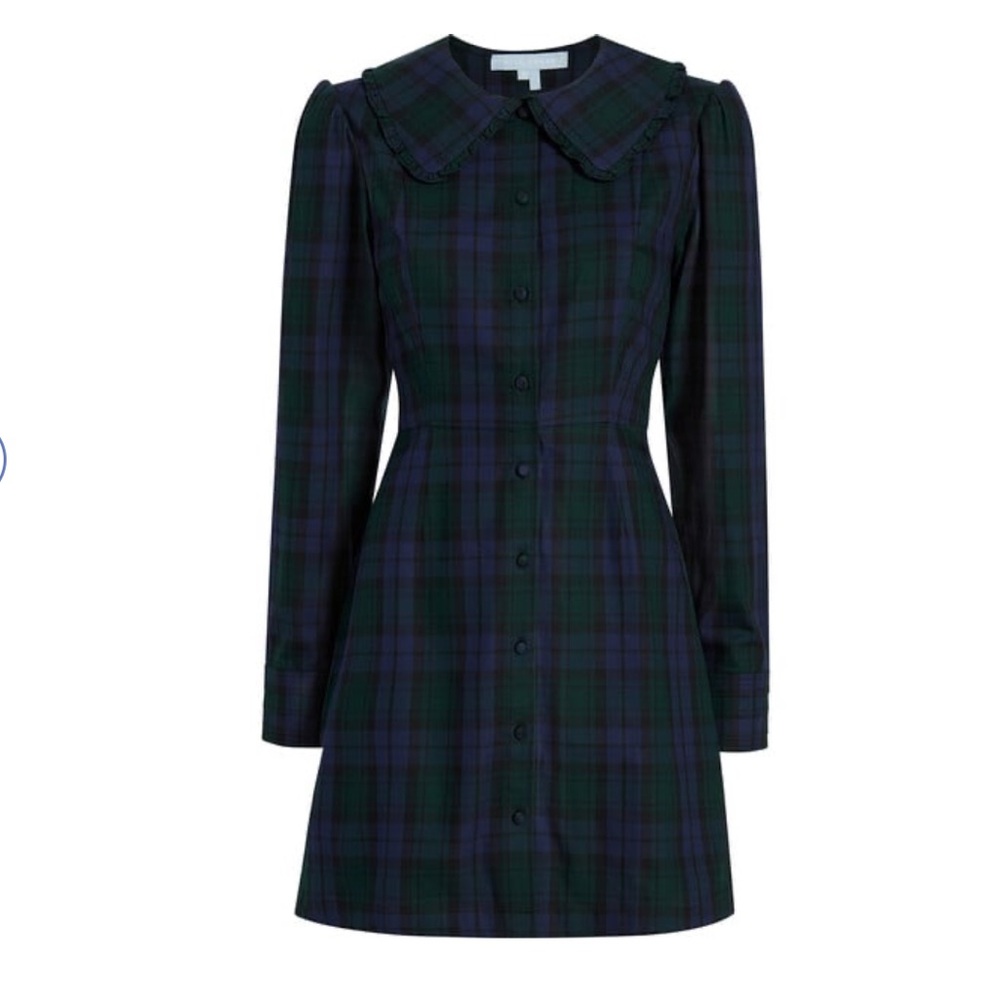 Hill House Home The Hazel Dress Collar Button Down Dress Blackwatch Tartan